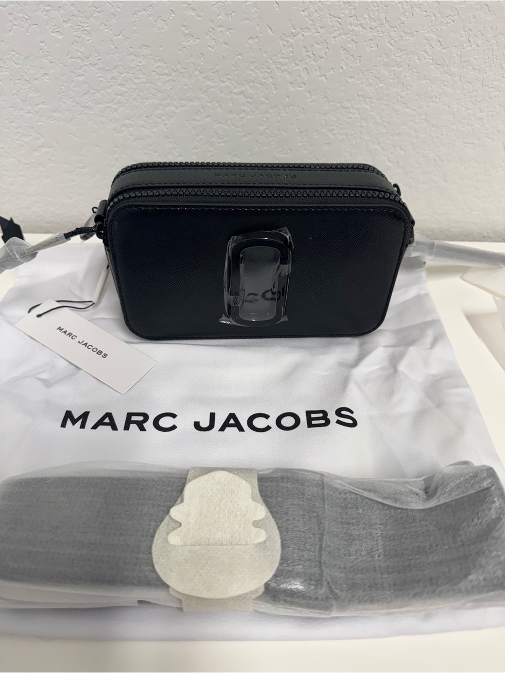Marc Jacobs Black Double J Crossbody Camera Bag